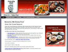 Tablet Screenshot of goldenstarrestaurants.com